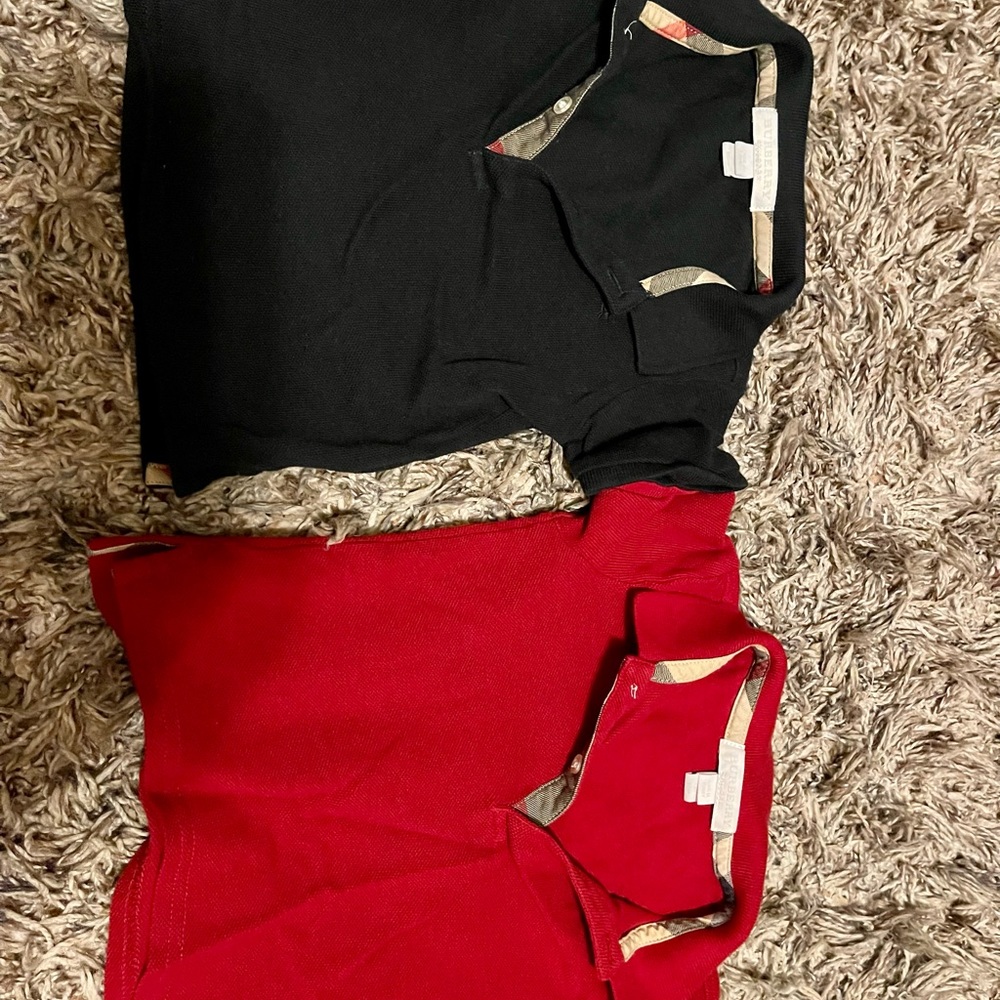 🌼 boys authentic Burberry polo shirts